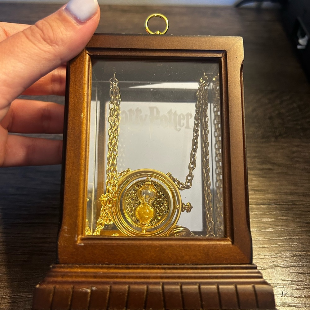 Gold Time Turner Necklace with Chain